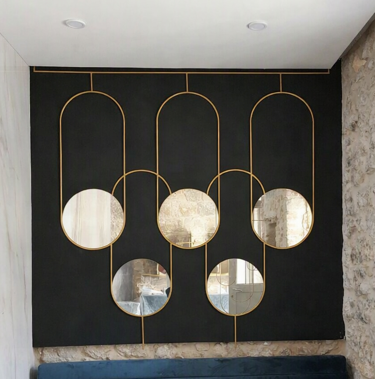 Custom decorative steel wall installation